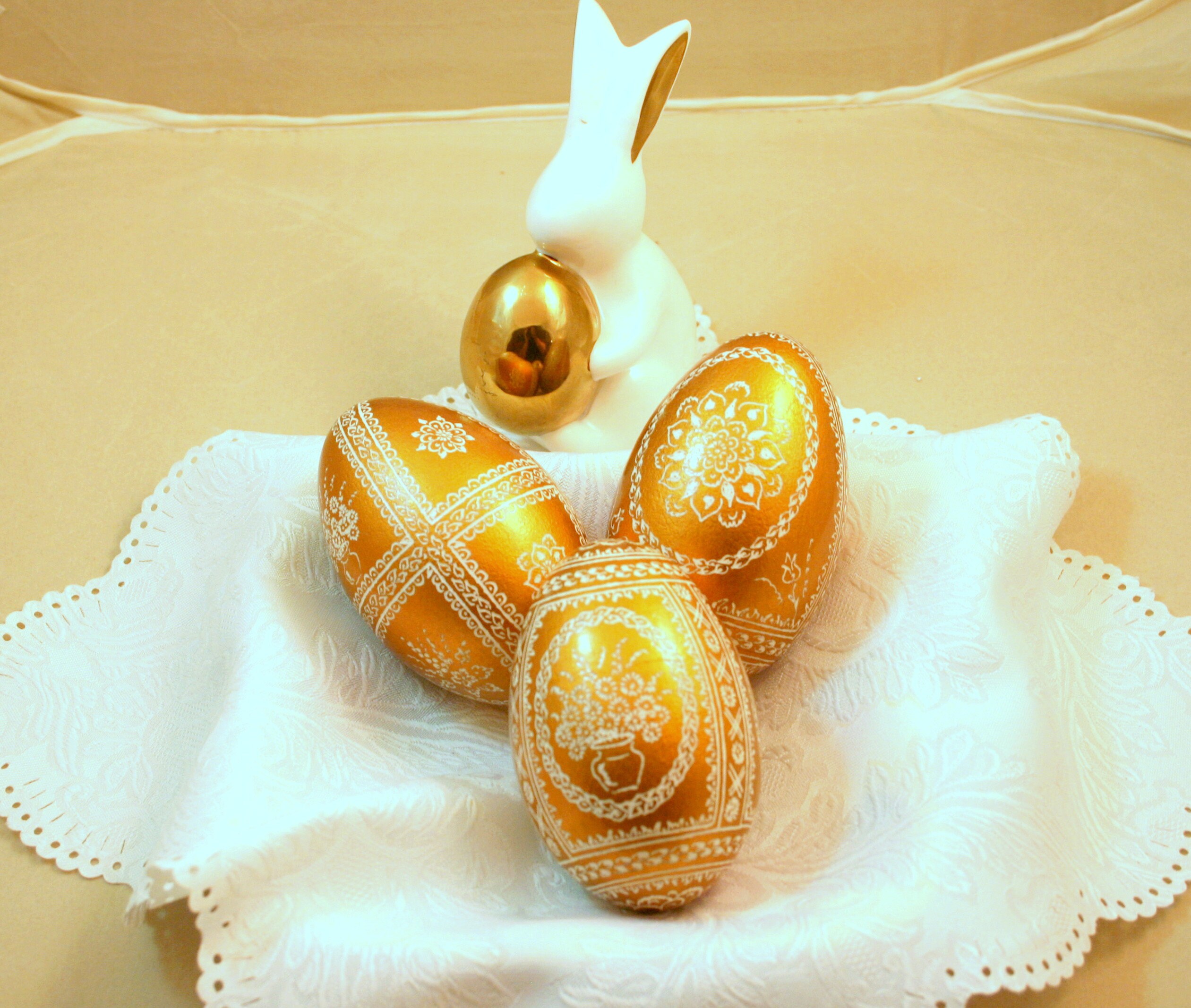 3 Pcs Golden Goose Eggs Set of 3 Pieces of Easter Eggs Gold Etsy