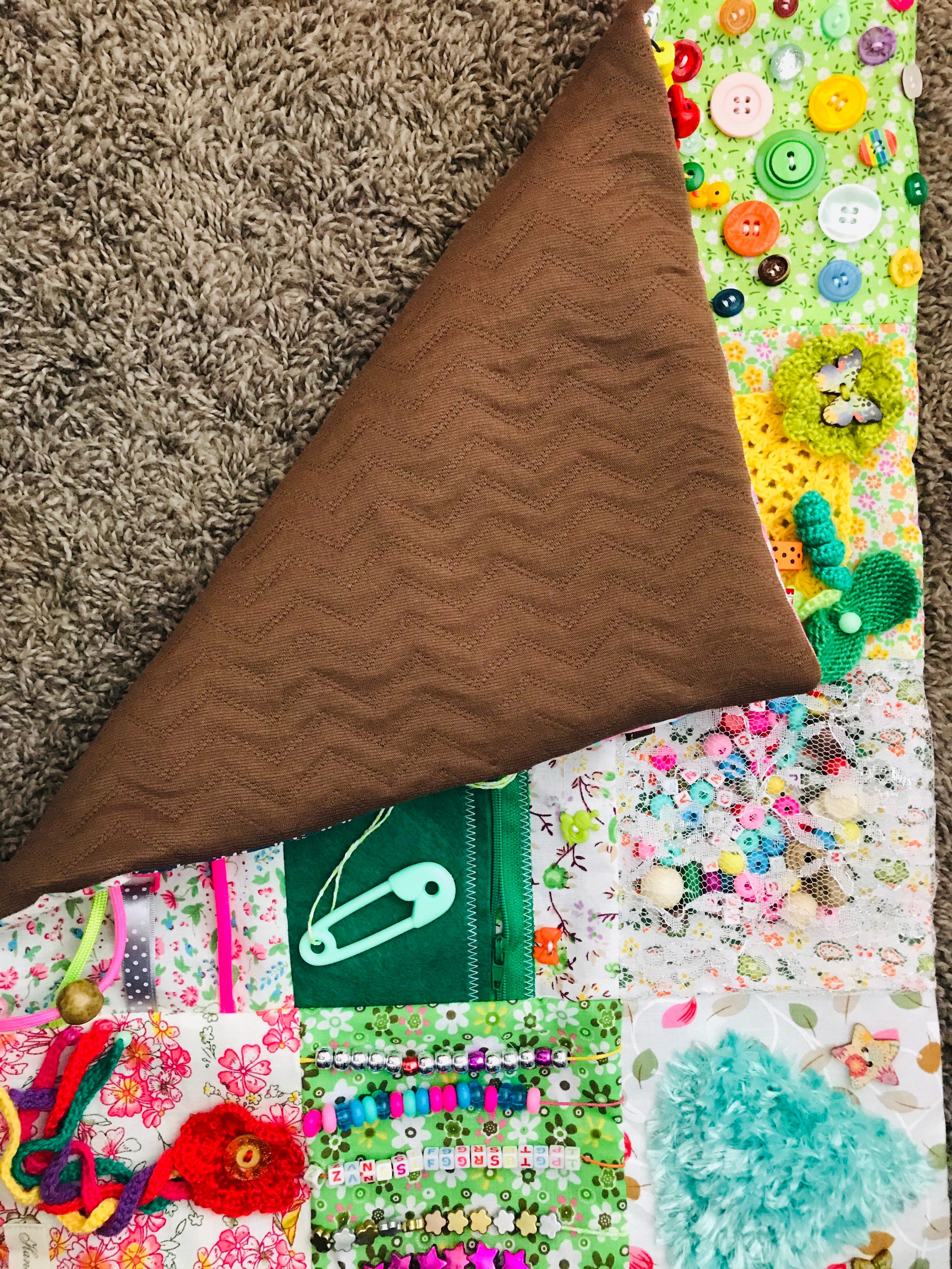 Sensory fidget blanket for dementia Alzheimers 15x20in free Etsy