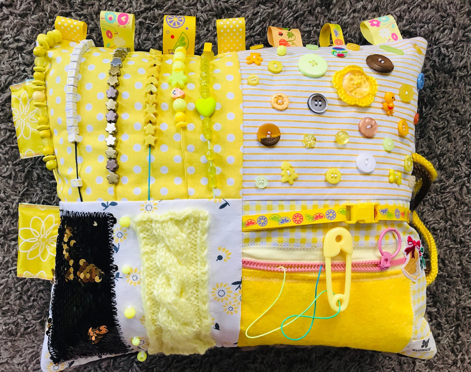 Free shipping Yellow Sensory pillow Etsy