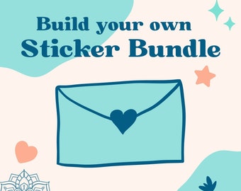 Build Your Own Sticker Pack Aesthetic, Any 3 or 5 Stickers, Create Your Own, Pick Your Own Stickers, Vinyl Sticker Bundle, Weatherproof