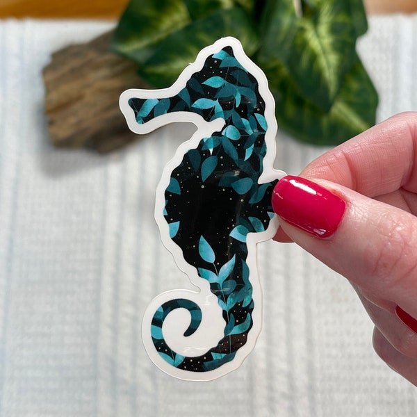 Sea Horse Sticker, Sea Life Sticker, Colorful Sea Horse Sticker, Vinyl Sticker, Laptop Sticker, Waterproof Water Bottle Sticker, Die Cut