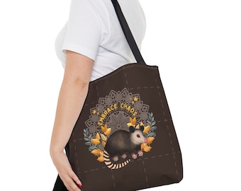 Opossum Tote Bag, Screaming Possum Handbag, Cute Feral Possum Grocery Bag, Anxiety Tote, Possum Lover Tote Bag, Chaos Lover Bag