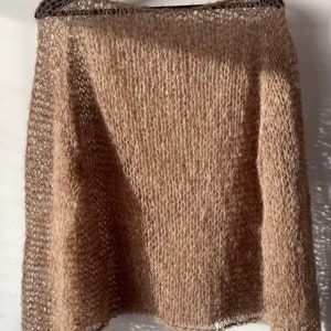 Chandail épais en mohair, tricoté à la main image 7
