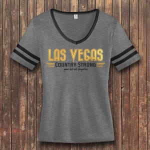 Vegas Strong, Country Strong, Vegas Strong Shirt, Vegas Strong T-Shirt, Vegas Shirts, Short Sleeve T-Shirt, Gift for Her, Las Vegas Shooting image 1