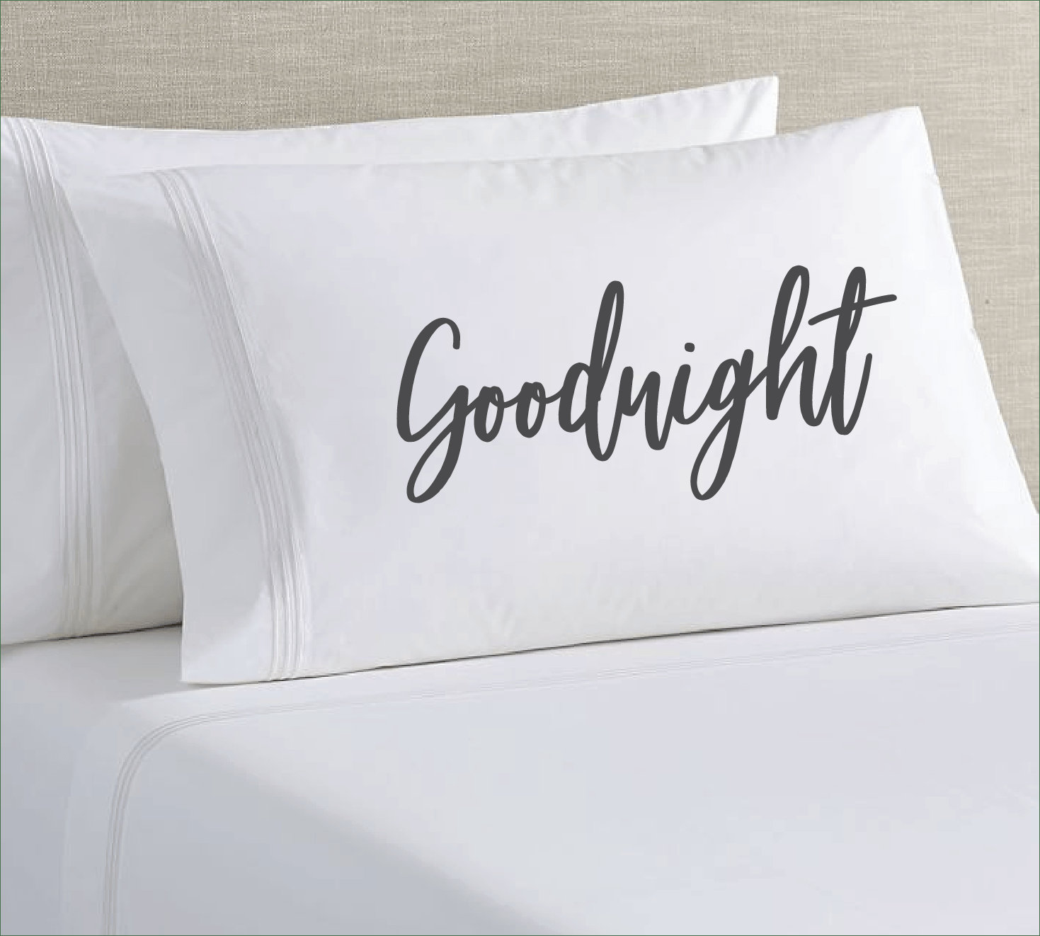 Goodnight Pillow Case Bedding Pillow Cute Pretty Gift Etsy