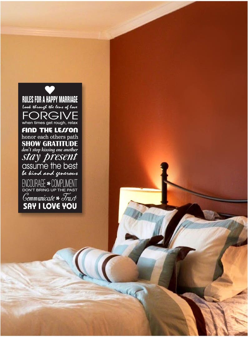 Marriage Rules Sign Rules for Marriage Home Decor Wall Art Etsy