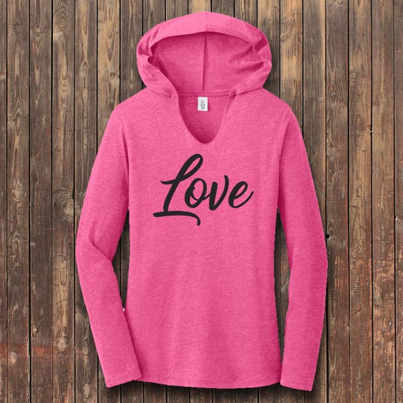 love hoodie pink