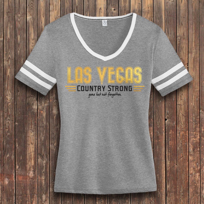 Vegas Strong, Country Strong, Vegas Strong Shirt, Vegas Strong T-Shirt, Vegas Shirts, Short Sleeve T-Shirt, Gift for Her, Las Vegas Shooting image 2