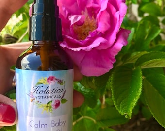 Organic Calm Baby Massage Oil, Soothing, Bedtime Routine, Herbal Bedtime Oil