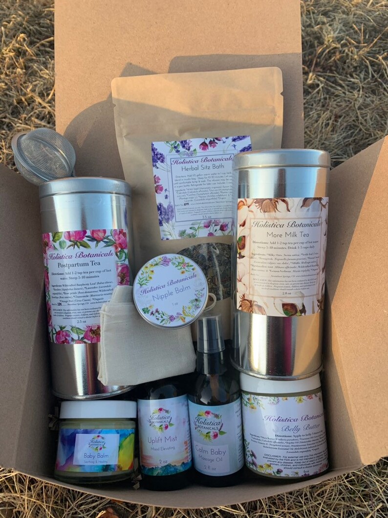 Postpartum Care Package New Mom Self Care Gift Set Organic