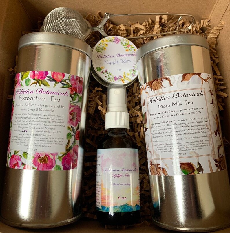 Postpartum Care Package New Mom Self Care Gift Set Organic