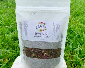 Stress Relief Tea, Organic Herbal Tea, Loose leaf tea, Rose Tea, Chamomile Tea, Lavender tea, Tea lover gift, Organic Loose Tea