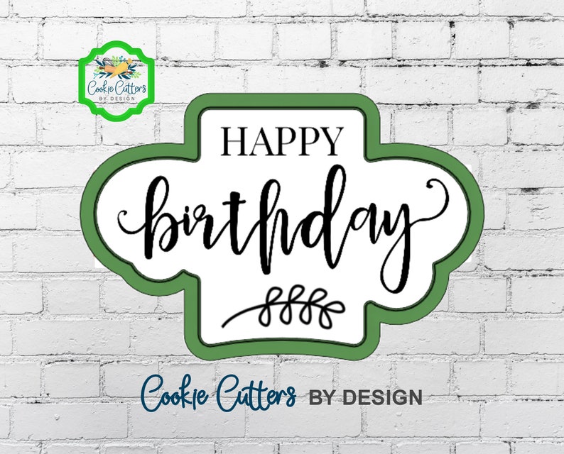 Happy Birthday Cookie Cutter / Happy Birthday Stencil Etsy