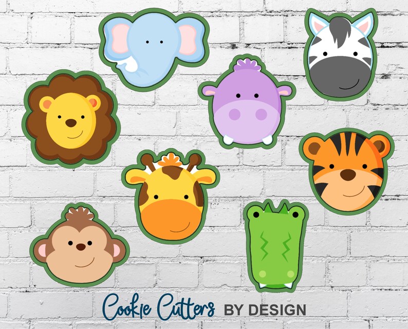 Zoo Cookie Cutters / Zebra / Giraffe / Hippopotamus / Lion / Etsy
