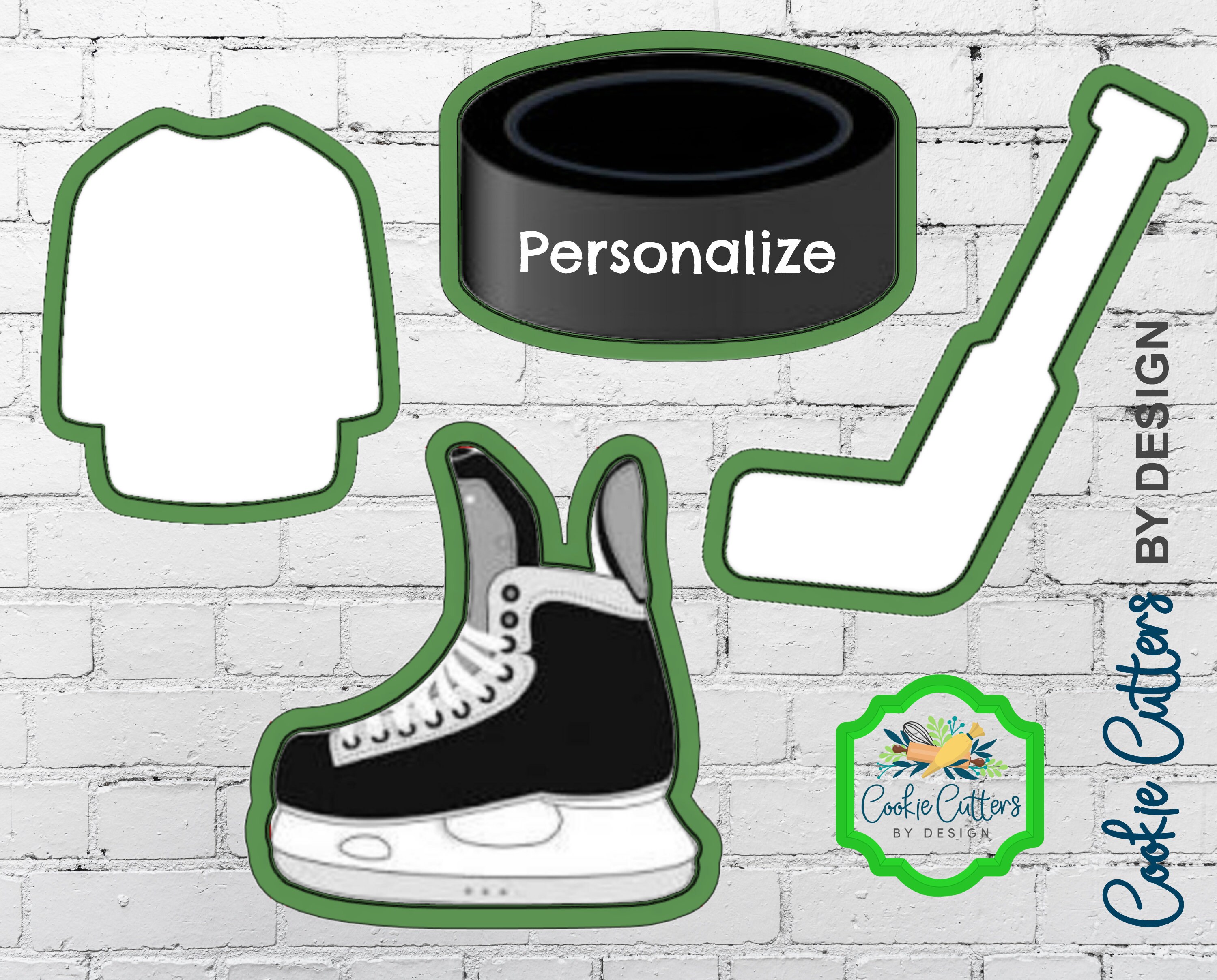 Ice Skate Cookie Cutter 3" Hockey Sport Ice Skate Cookie Cutter 3" Hockey Sport