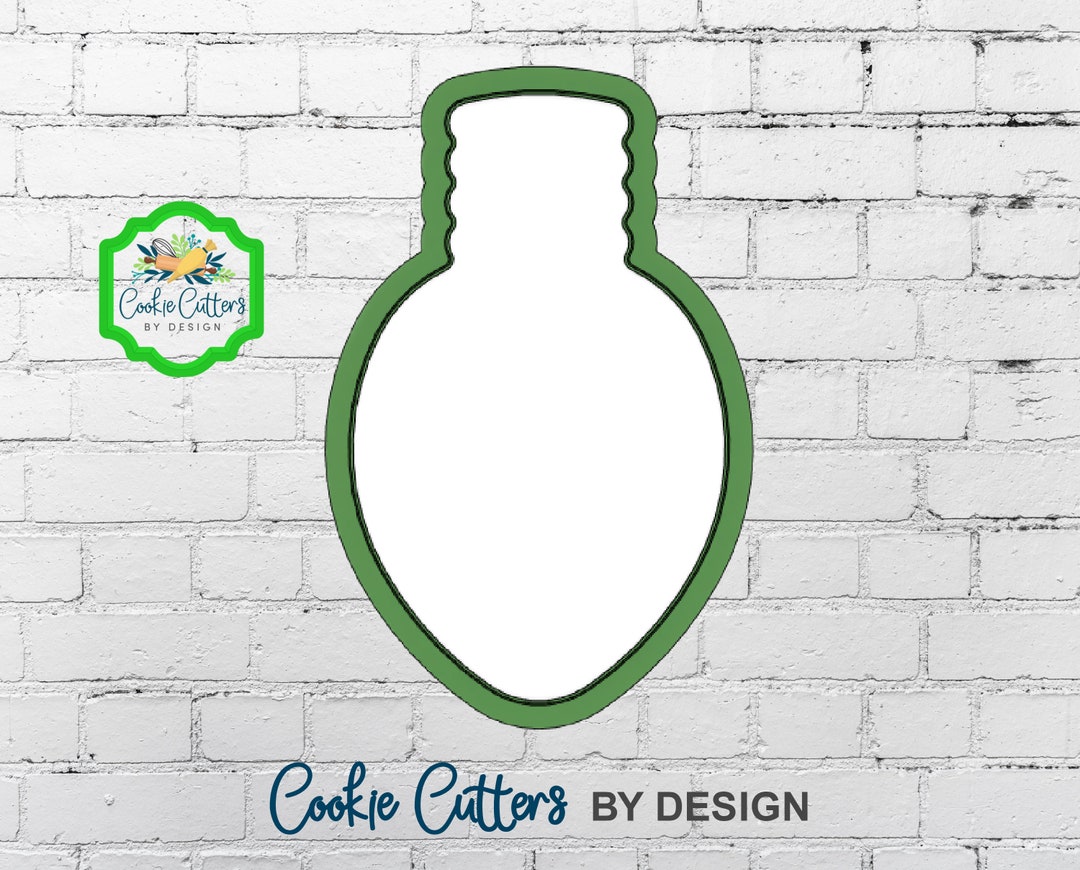 Christmas Light Bulb Cookie Cutter Etsy