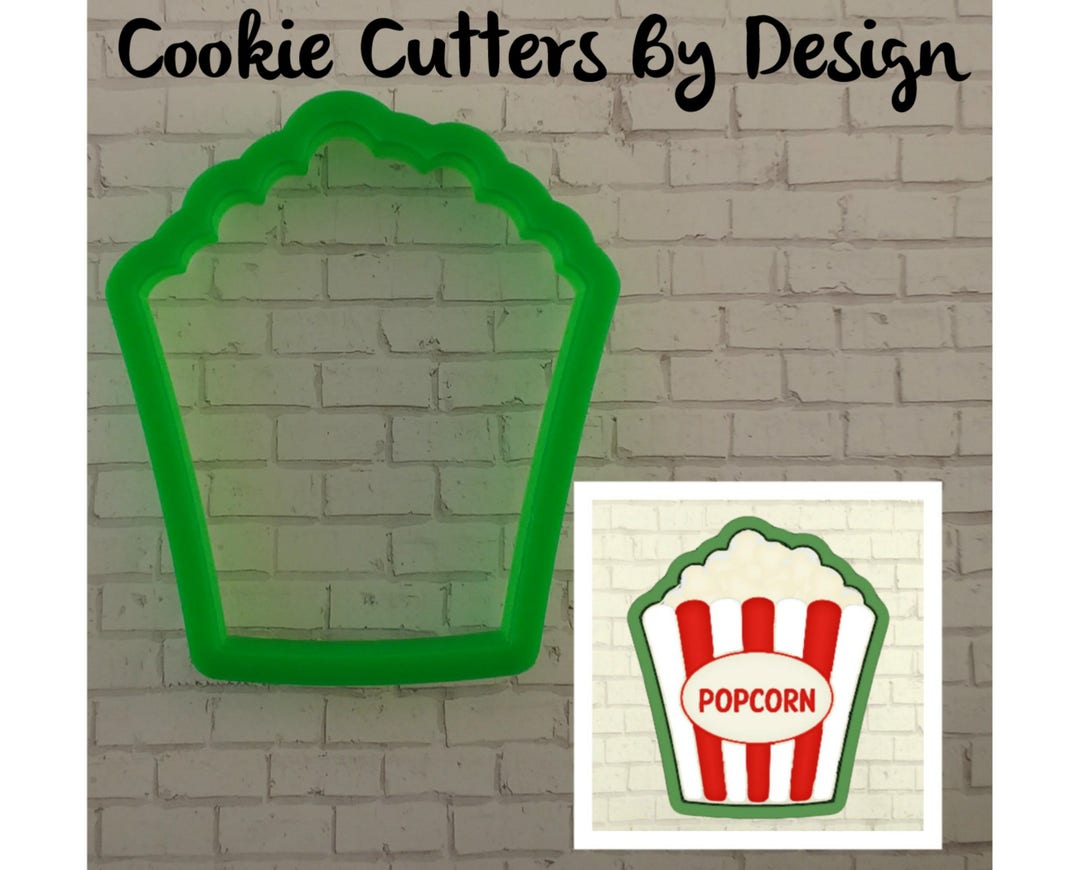 Popcorn Cookie Cutter / Movie Cookie Cutter / Carnival Cookie Cutter
