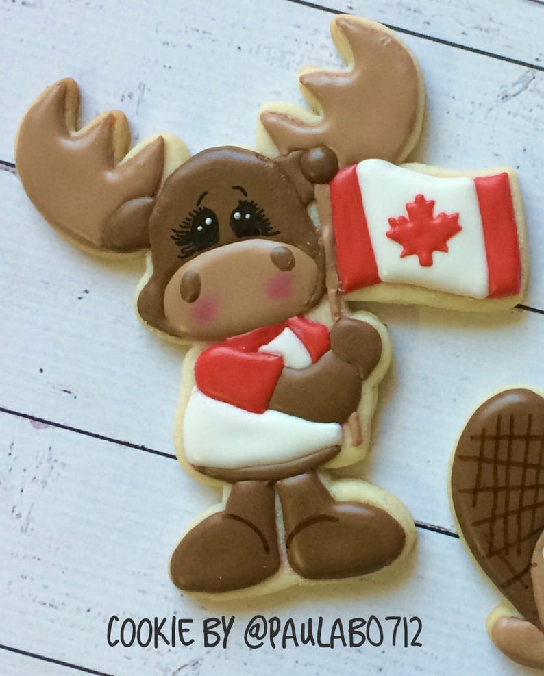 Canadian Moose With Canada Flag Cookie Cutter / Moose Cookie Etsy Canada