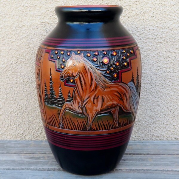 Native American Floor Vase Etsy