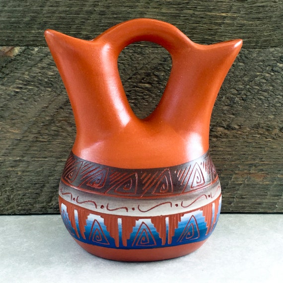Native American Pottery Authentic Etched Etsy