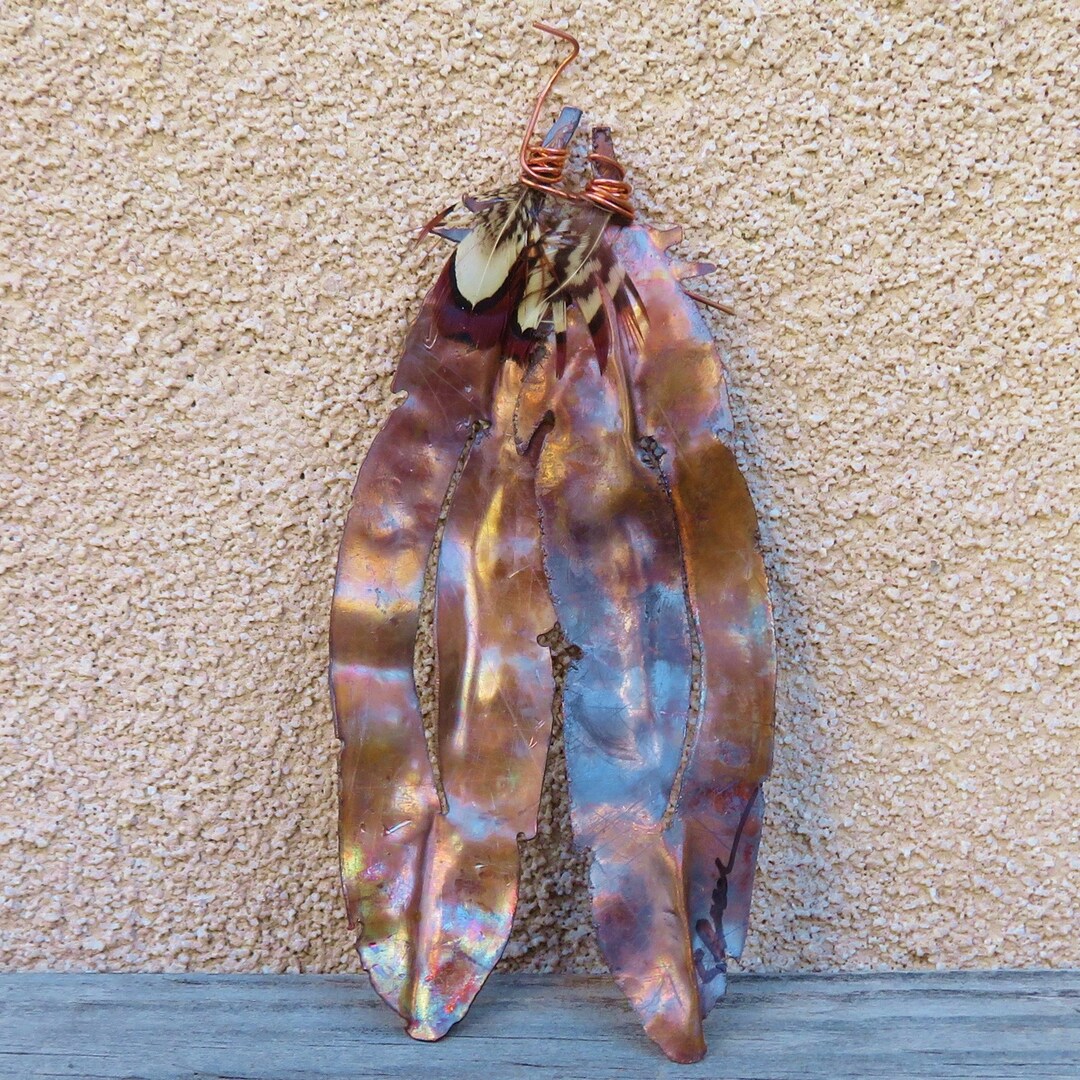 Native American Artauthentic Menominee Metal Wall Artfolded Copper