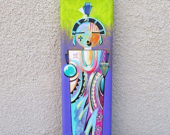 Native American Art-Original Acrylic Painting on Canvas-HOPI MAIDEN-Richard Gorman