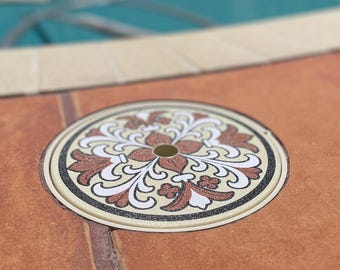 Couvercle décoratif pour skimmer de piscine | Remplacement pour Hayward SPX1084R | Pour SP1082, SP1083, SP1084, SP1085, SP1086 | Conception de style carrelage