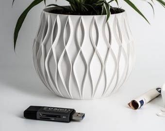 Cache-pot imprimé en 3D avec rangement caché – Jardinière secrète « Bellaria » | Décoration d'intérieur moderne