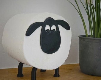 Porte-rouleau de mouton, Support de papier hygiénique amusant imprimé en 3D, Décoration de salle de bain, Rangement de mouchoirs en papier, Accessoire de salle de bain amusant, Motif mouton fantaisie
