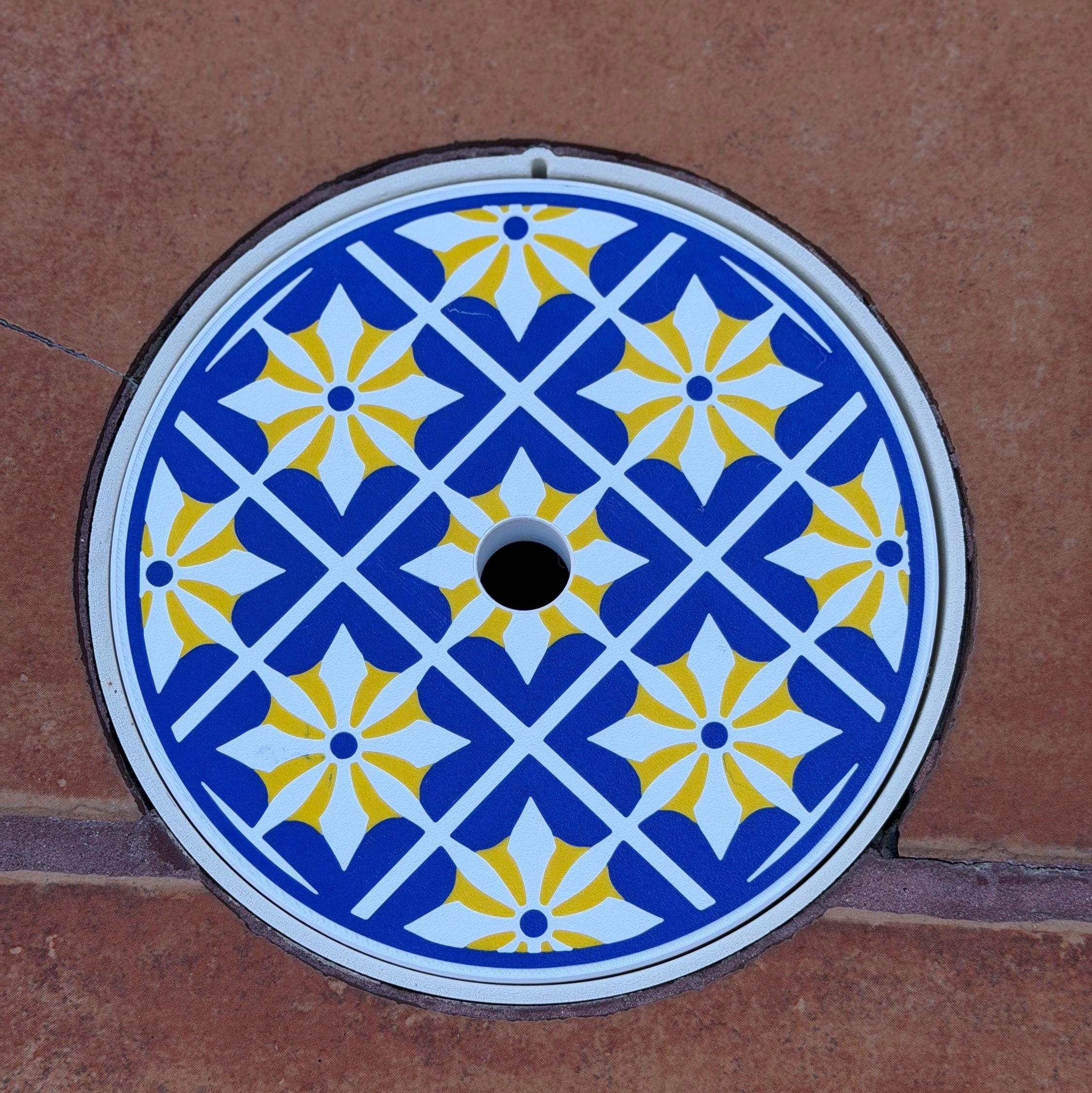 Decorative Pool Skimmer Lid Upgrade | Old Havana Tile-style Design - Etsy