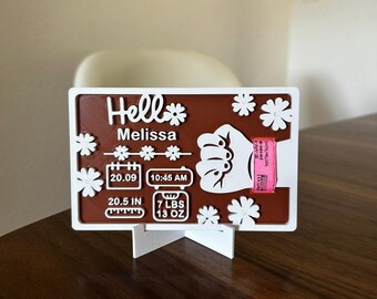 Porte-bracelet de naissance pour nouveau-né | Décoration de chambre de bébé | Souvenir de bébé personnalisé | Cadeau personnalisé pour les nouvelles mamans | Décoration de chambre d'enfant