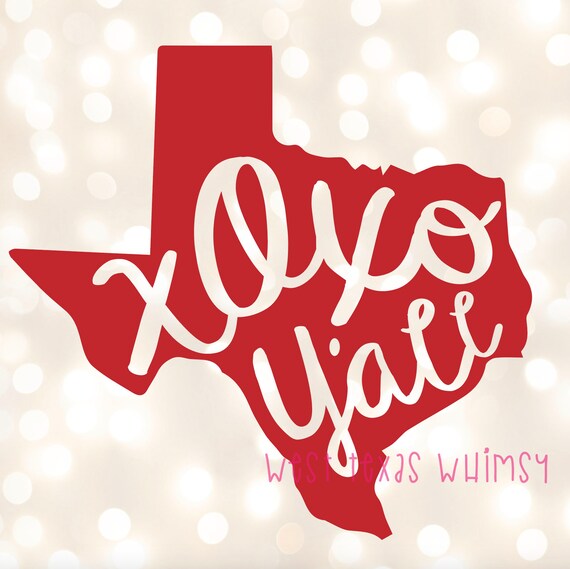 Download Xoxo Y All Svg Texas Love Svg Sothern Love Svg Texas Etsy