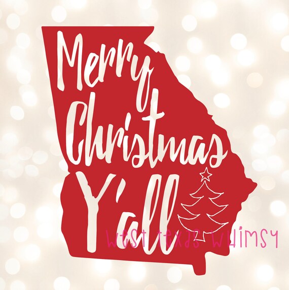 Download Georgia Christmas SVG Merry Christmas Y'all SVG Southern ...