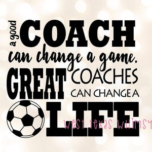 Soccer Coach SVG, best coach svg, kids coach svg, greatest coach svg, inspirational coach svg, world's best coach, instant download image 1
