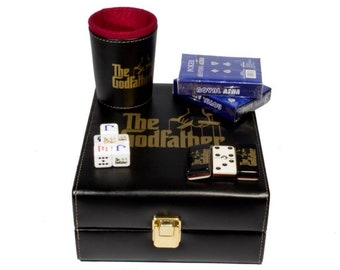 The Godfather Domino Game Set Double 6 Dominoes Man Men Gift Dominos Man Cave Father Dad Husband Boyfriend Christmas Birthday Gift Al Pacino