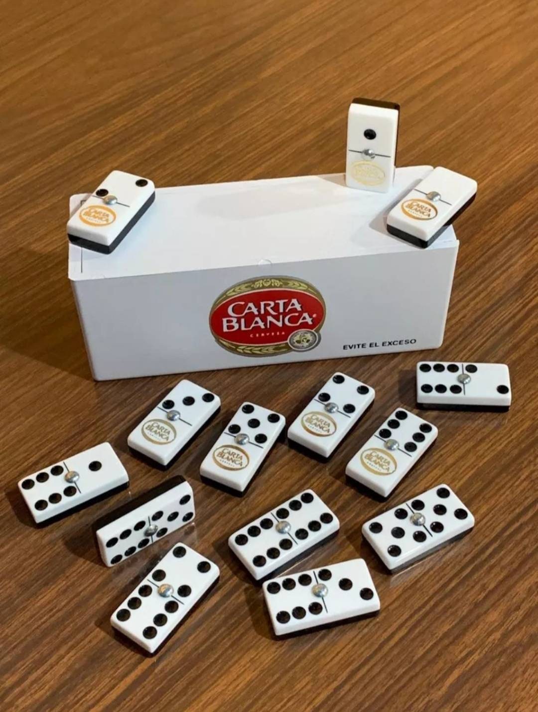 Carta Cerveza Blanca Cerveza Domino Juego Doble 6 Domino Etsy