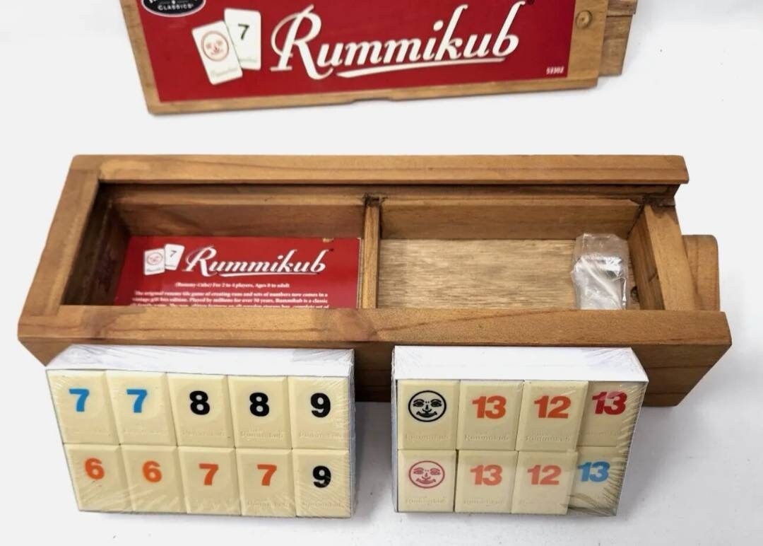 Deluxe Rummy Rummikub Game by Front Porch Classics With Wood Etsy