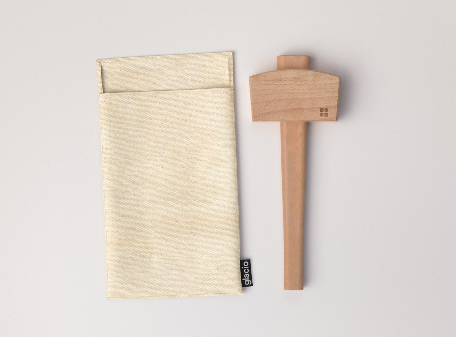 Glacio Ice Mallet and Lewis Bag Wood Hammer and Canvas Bag Etsy
