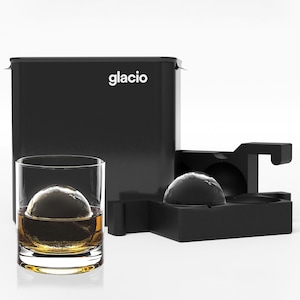  glacio Ice Cube Mold Combo - Large Silicone Ice Maker for  Whiskey and Cocktails - Perfect for Craft Ice, Whiskey Ice Balls, and  Cocktail Ice Cubes: Home & Kitchen