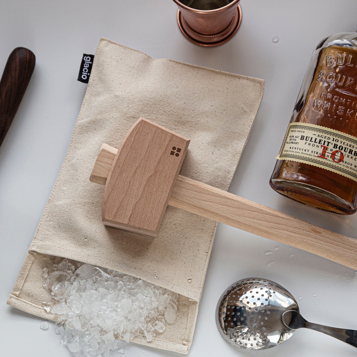 Glacio Ice Mallet and Lewis Bag Wood Hammer and Canvas Bag Etsy