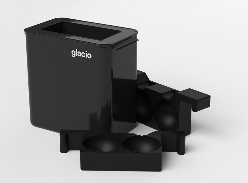 Glacio Clear Sphere or Cube Ice Duo Ice Cube Maker and Mold Create