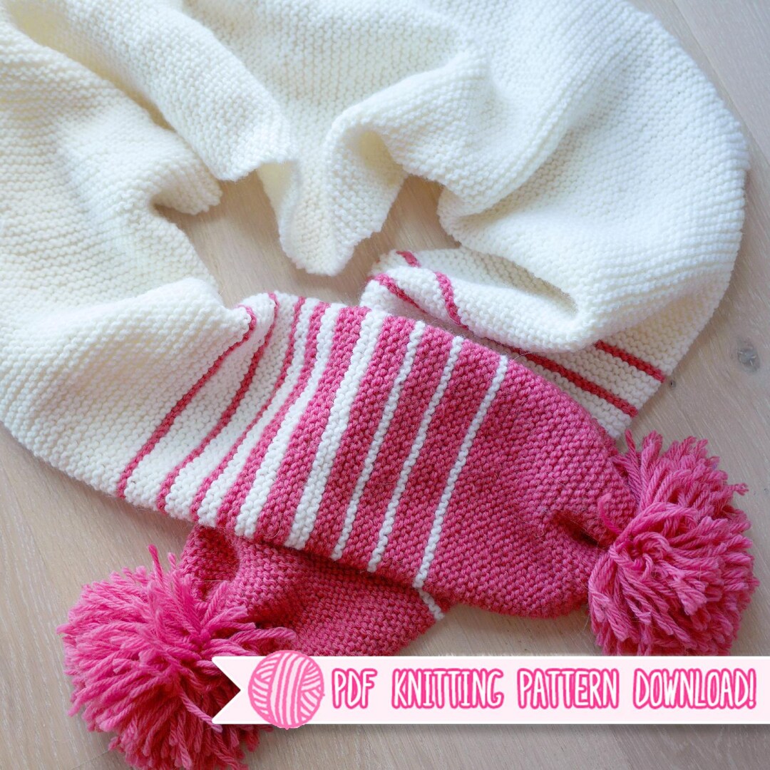 Scarf Knitting Pattern With Pockets | Garter Stitch Scarf PDF | Cozy ...