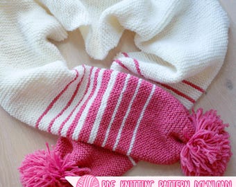 Scarf Knitting Pattern with Pockets | Garter Stitch Scarf PDF | Cozy Beginner Knit | Fun Winter Accessory by Violet LeBeaux