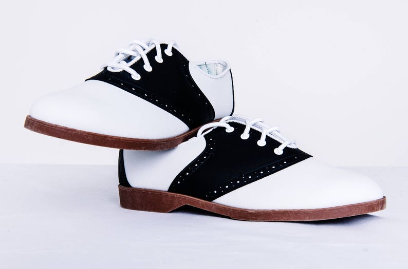 Saddle Shoes & Oxfords Black and White Women's Oxford | Etsy