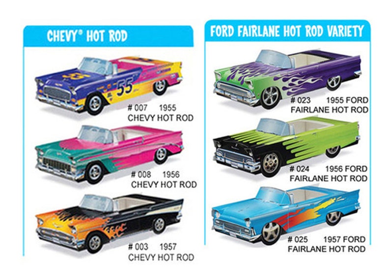 Cardboard Car Classic Food Boxes Over 33 Styles to Choose Etsy