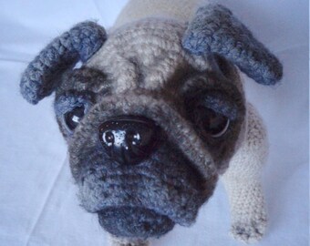 Amigurumi, Handmade toy, Dog, Crochet, Pug, Toy, Plush