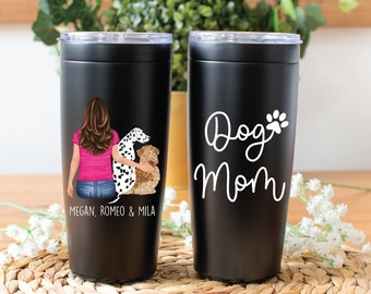 Dog Mom tumbler Aussie Gift for dog mom Lab Golden Husky etc 24 oz Tumbler Dog Mom Color Changing Tumbler cup Fur mama tumbler Pug