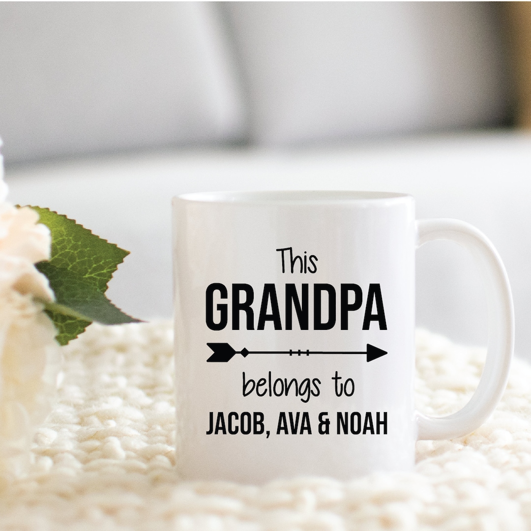 Personalized Grandpa Mug for Father's Day Gifts, This Grandpa Belongs