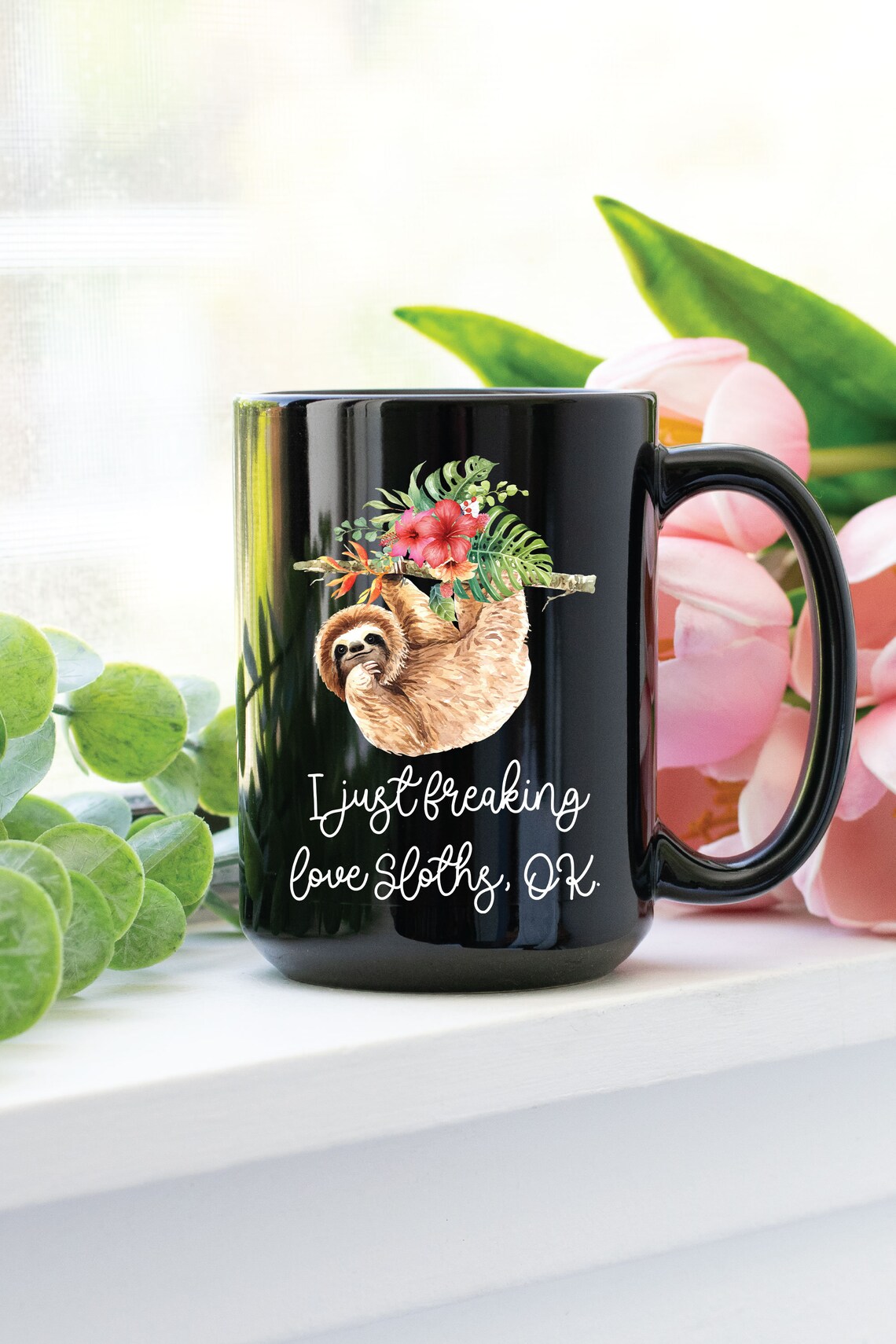 Funny Sloth Gift for her I Love Sloths Mug Sloth Lover