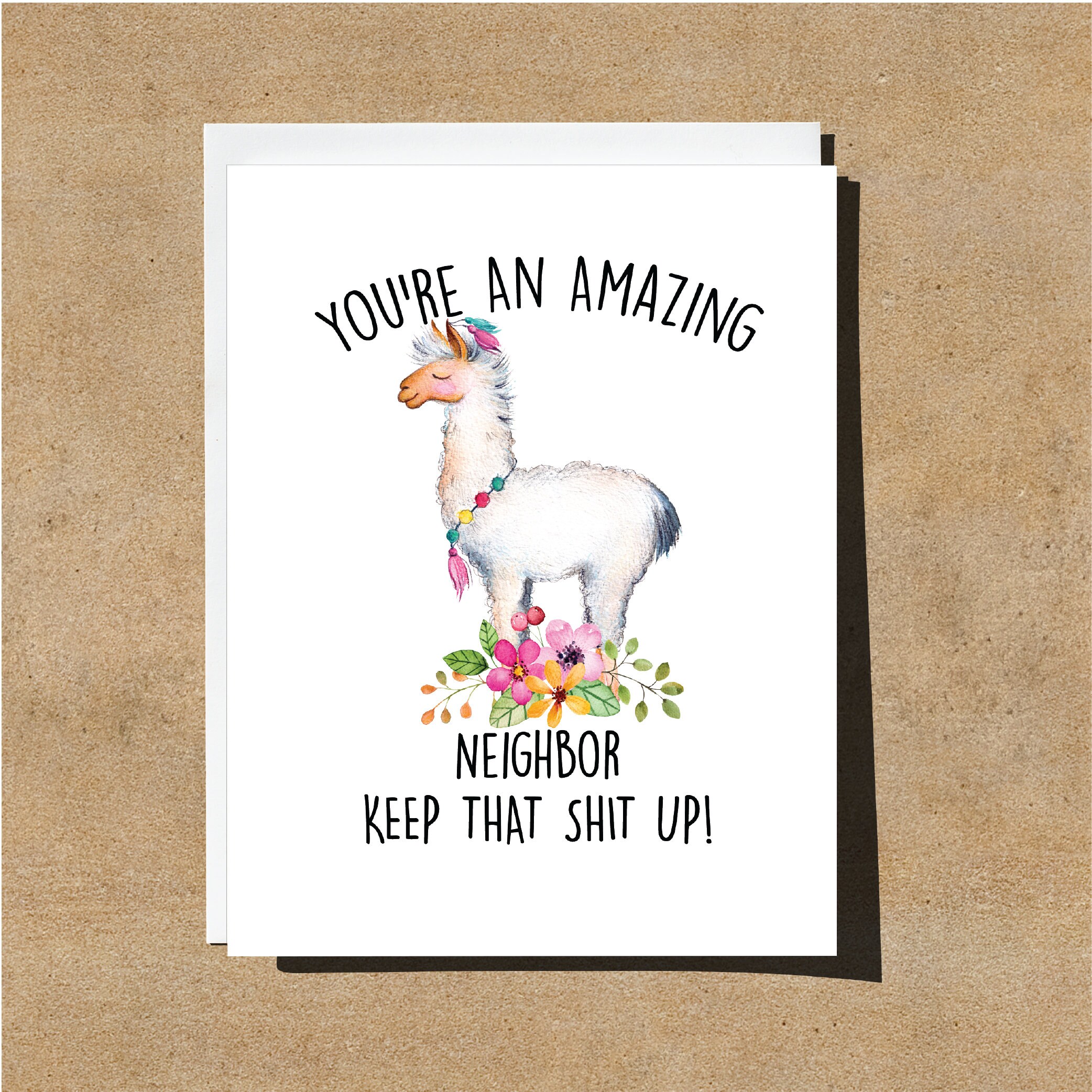 Card For Neighbor Neighbor Card For Birthday Funny Neighbor | Etsy